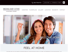 Tablet Screenshot of highlandcoveapts.net